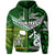 Custom New Zealand Cook Islands Hoodie Together Green LT8 - Wonder Print Shop