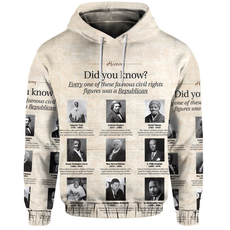 Civil Rights Leaders Hoodie Did You Know History Vibes LT8 - Wonder Print Shop