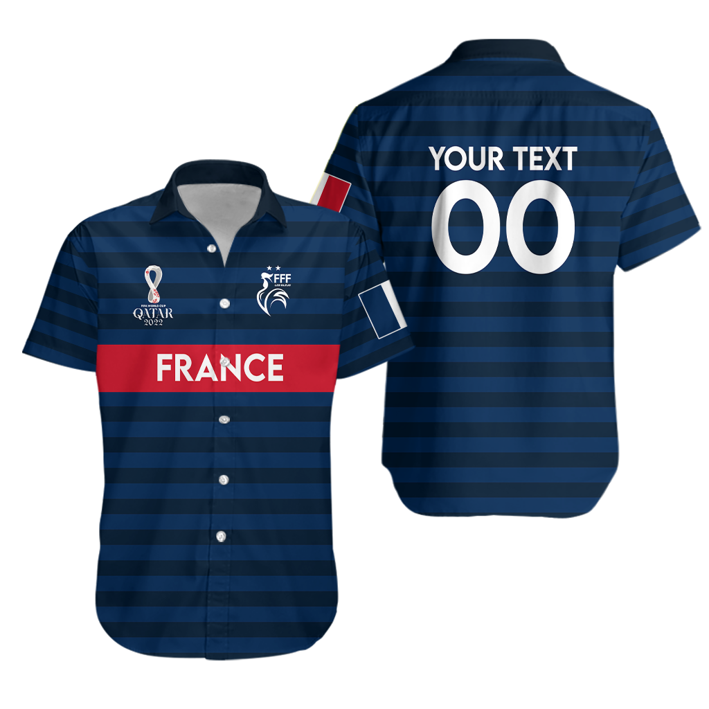 (Custom Personalised) France Football World Cup 2022 Hawaiian Shirt - LT2 - Wonder Print Shop