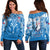 Custom Personalised Samoa Rugby Toa Samoa Blue Style Women Off Shoulder Sweater LT2 - Wonder Print Shop