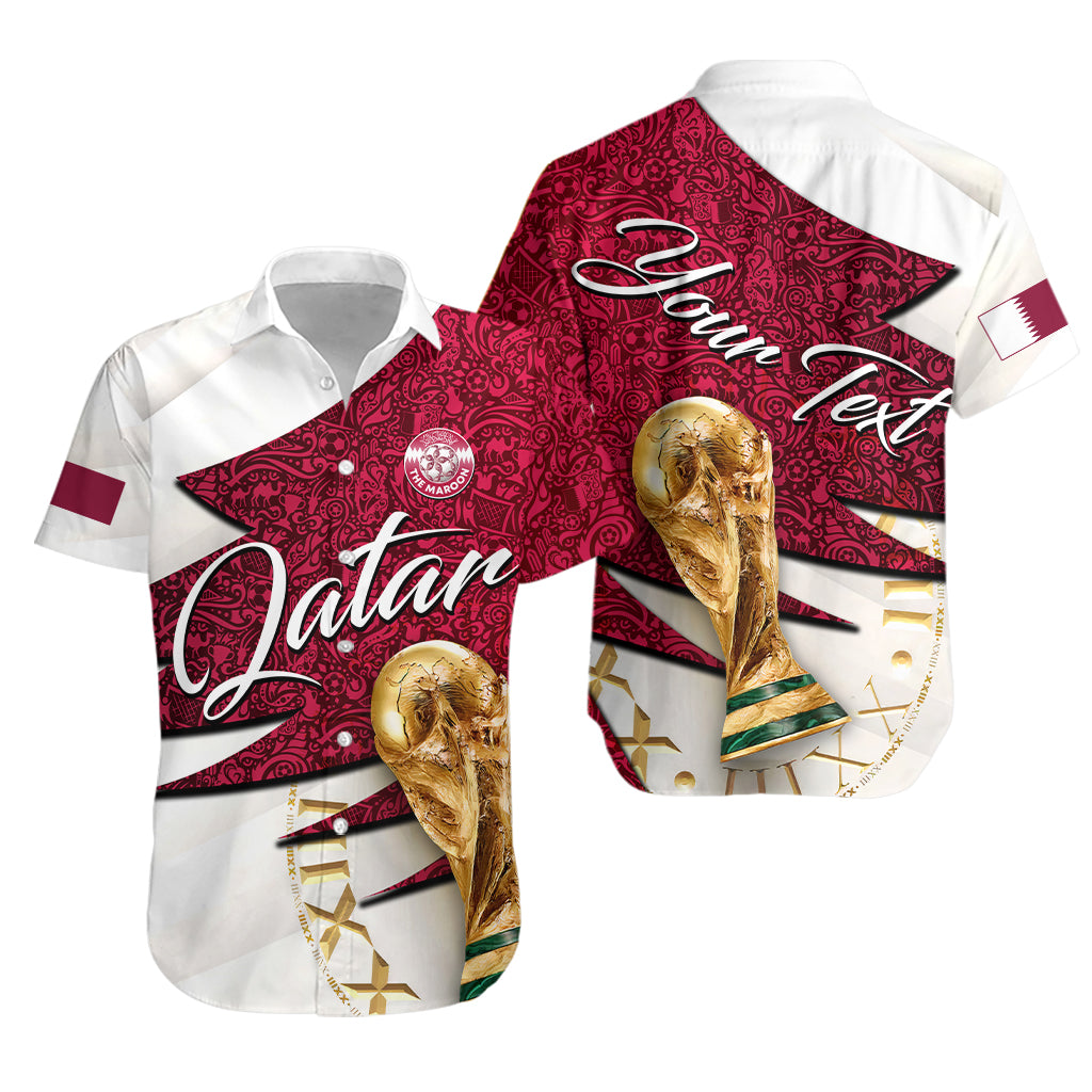 (Custom Personalised) Qatar Football Team World Cup 2022 Hawaiian Shirt - LT2 - Wonder Print Shop