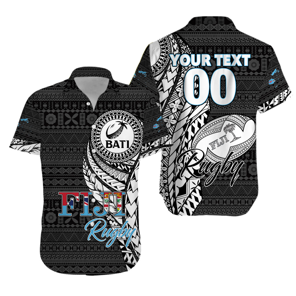 Custom Personalised Fiji Rugby Bati Tapa Pattern Hawaiian Shirt - LT2 - Wonder Print Shop