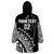 (Custom Text And Number) Fiji Rugby Fijian Cibi Dance Tapa Pattern Black Wearable Blanket Hoodie - Wonder Print Shop