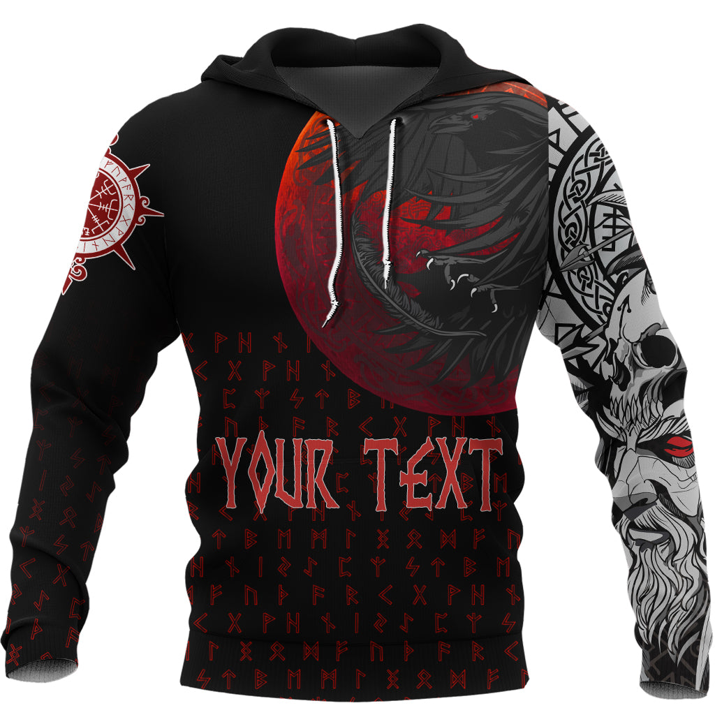 Custom Viking Hoodie Viking Raven Blood Moon RLT12 - Wonder Print Shop