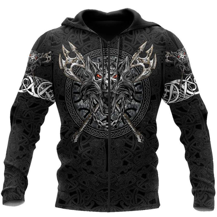 Viking Clothing Fenrir Viking Special Tattoo Hoodie RLT12 - Wonder Print Shop