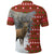 Dear Hunting Christmas Polo Shirt Red Vibes LT8 - Wonder Print Shop