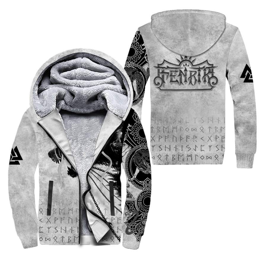 Viking Clothing Fenrir Viking Sherpa Hoodie RLT12 - Wonder Print Shop