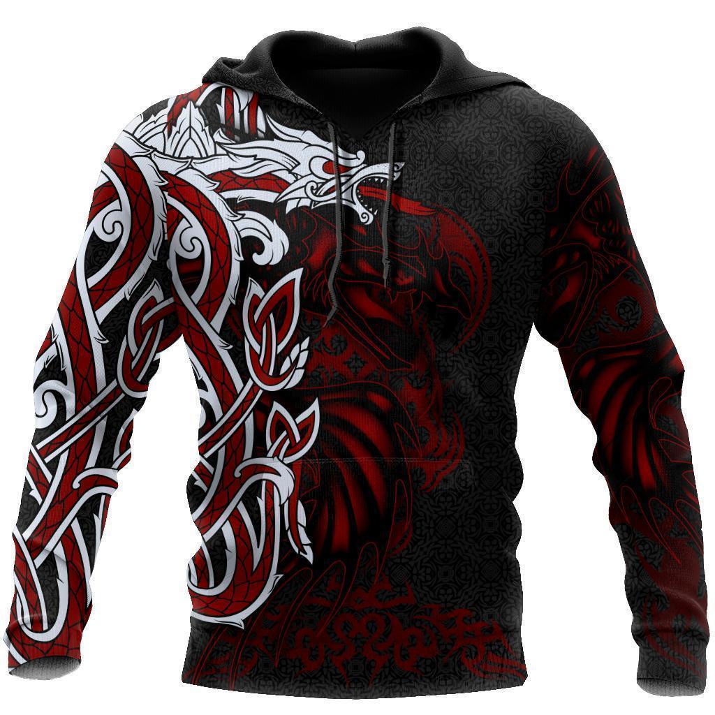 Viking Clothing Nidhogg Tattoo Viking Hoodie RLT12 - Wonder Print Shop