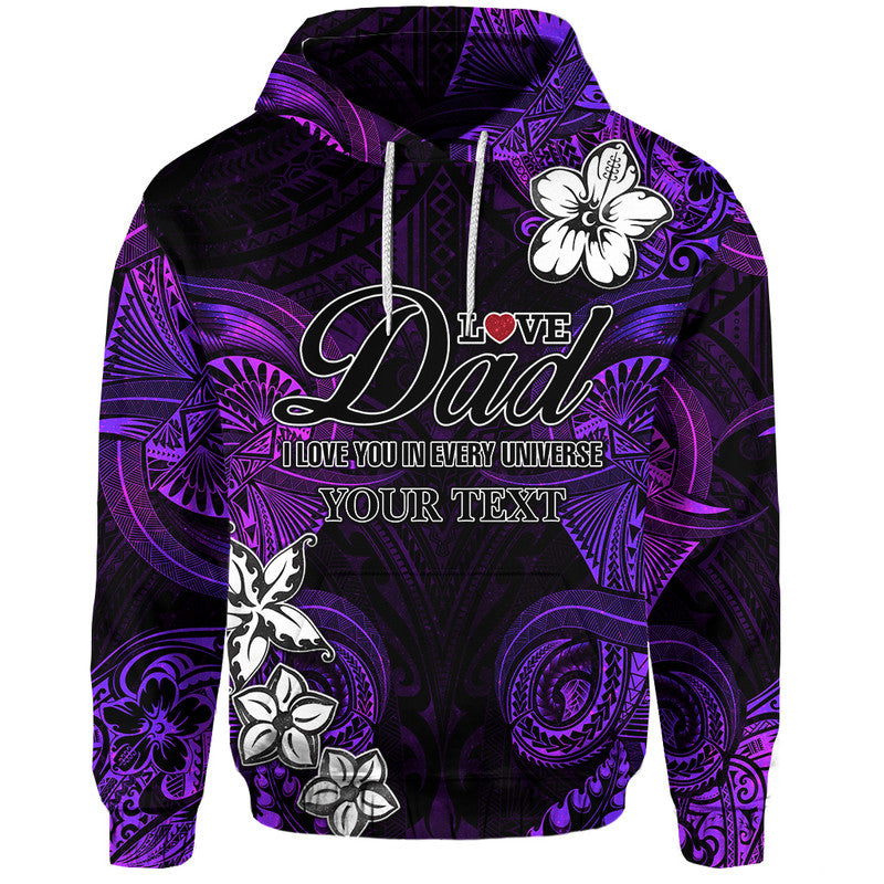 Custom Polynesian Fathers Day Hoodie I Love You In Every Universe Purple LT8 - Wonder Print Shop