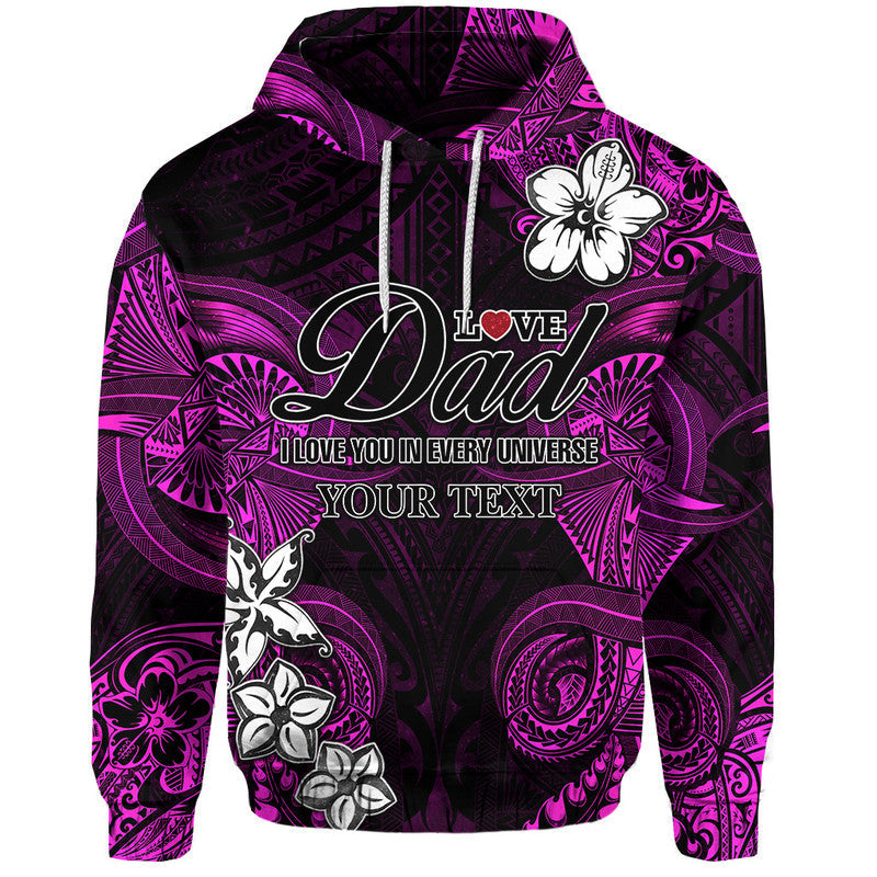 Custom Polynesian Fathers Day Hoodie I Love You In Every Universe Pink LT8 - Wonder Print Shop