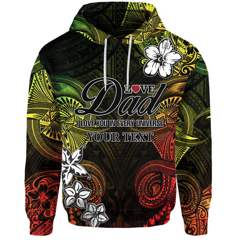 Custom Polynesian Fathers Day Hoodie I Love You In Every Universe Reggae LT8 - Wonder Print Shop