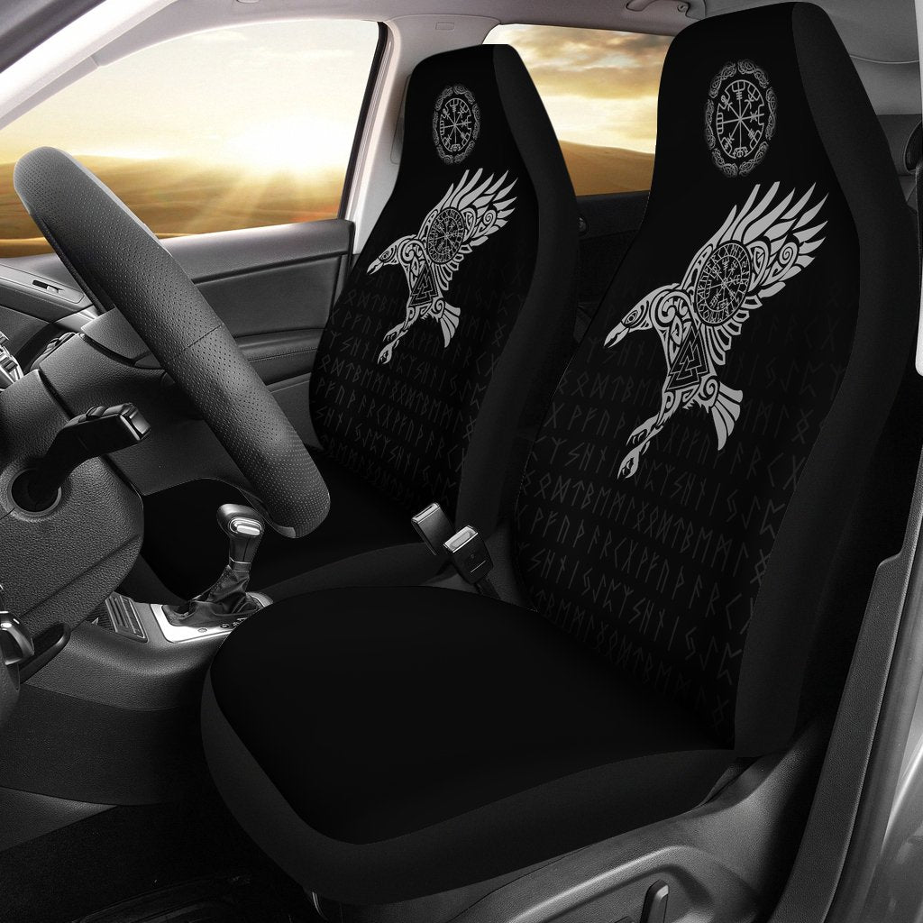 Viking Car Seat Cover The Raven Of Odin Tattoo RLT12 - Wonder Print Shop