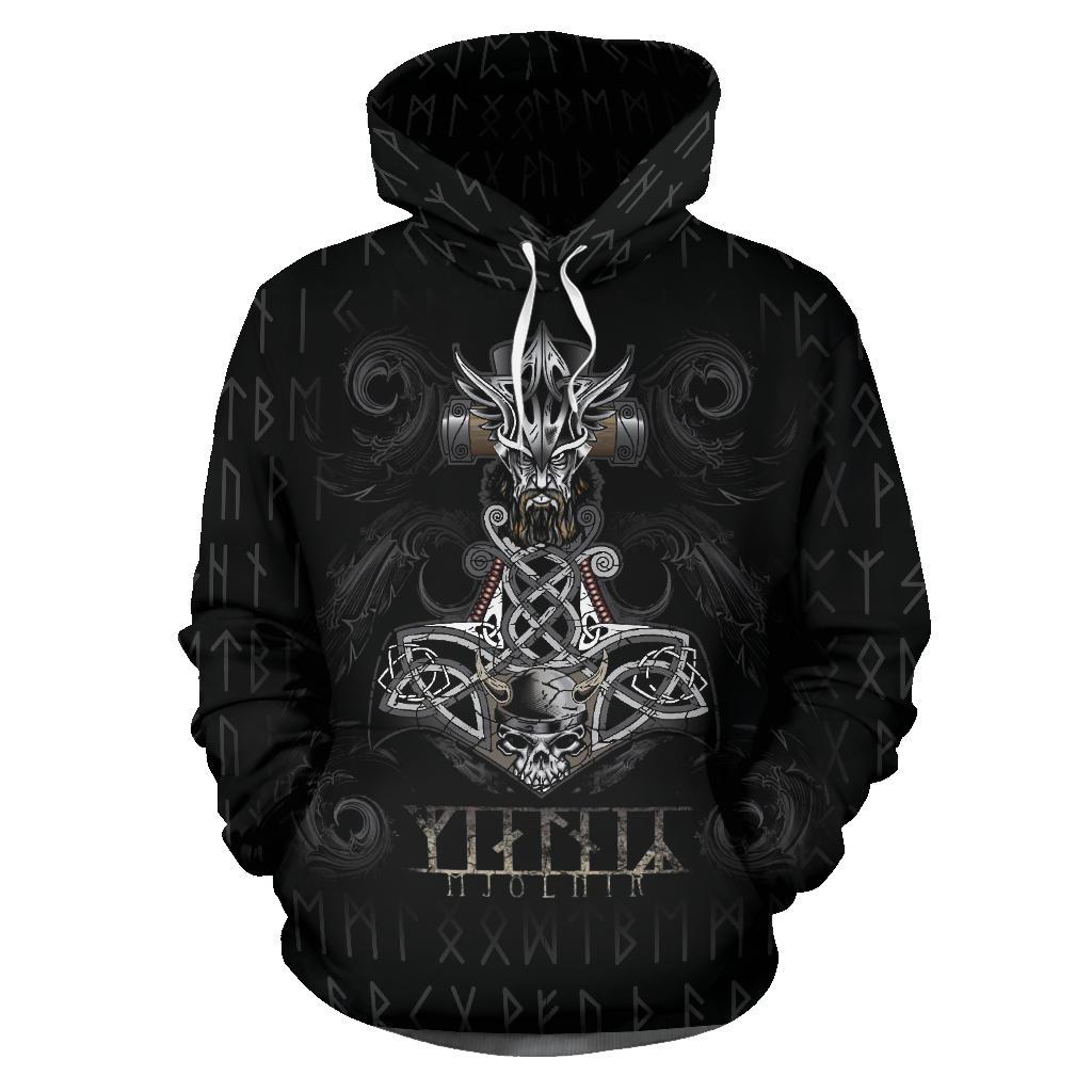 Viking Pullover Hoodie - Mjolnir RLT12 - Wonder Print Shop