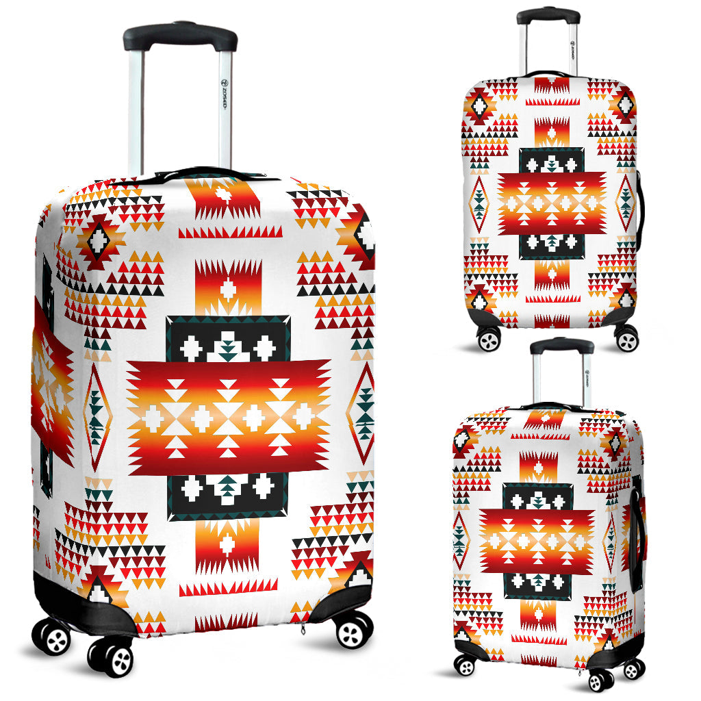 White Tribes Pattern Native American Luggage Covers LT10 - Wonder Print Shop