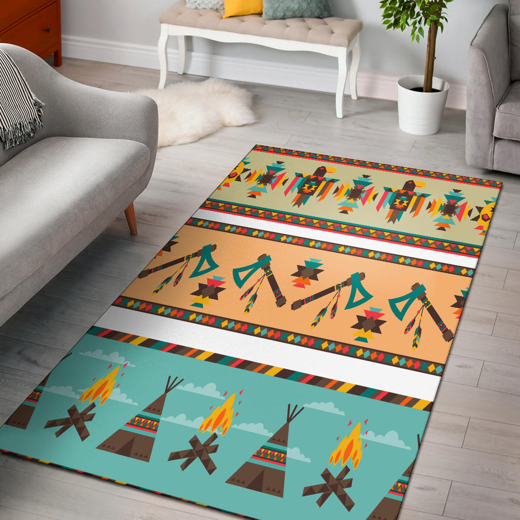 Seamless Tribal Ethnic Vintage Area Rug LT10 - Wonder Print Shop