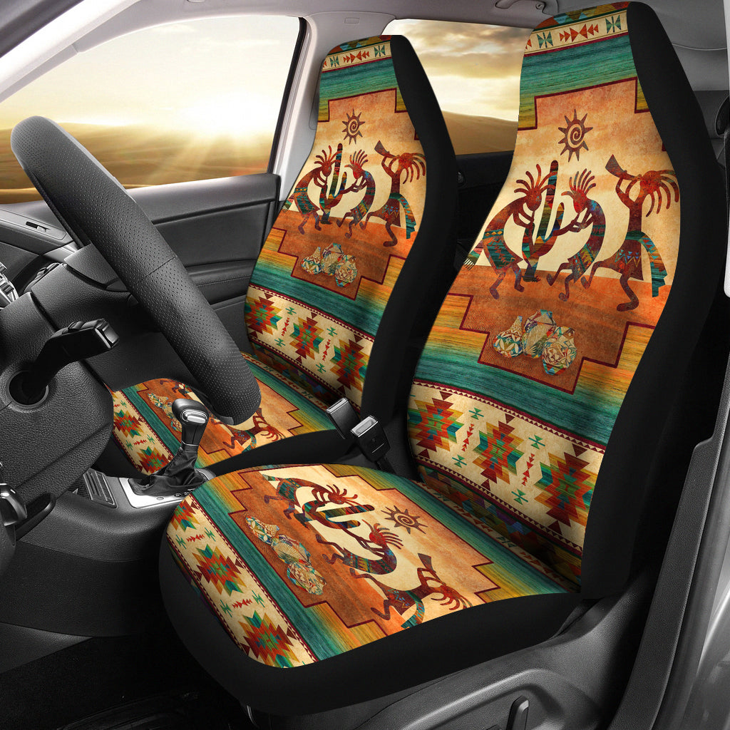 Kokopelli Totems Native American Car Seat Covers GB NAT00054 CARS01 LT10 - Wonder Print Shop