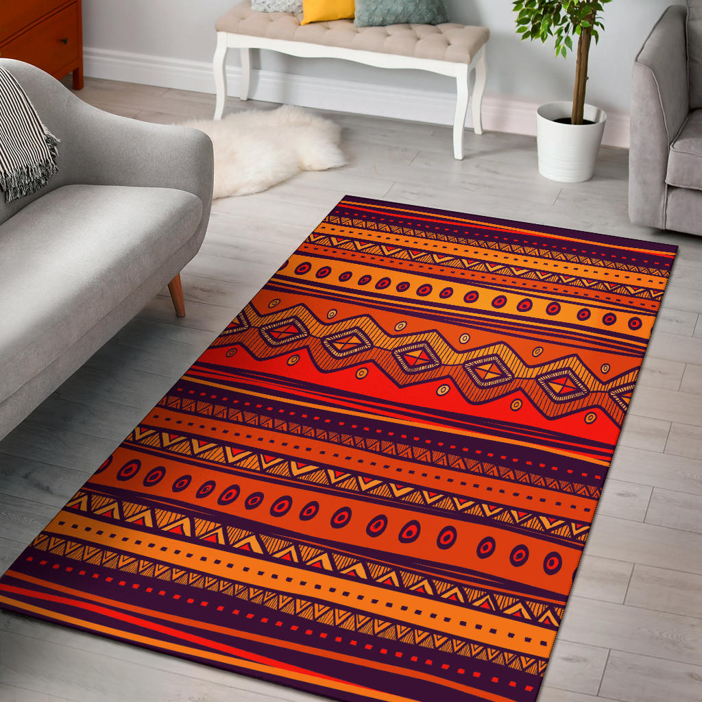 Pattern Color Orange Area Rug LT10 - Wonder Print Shop