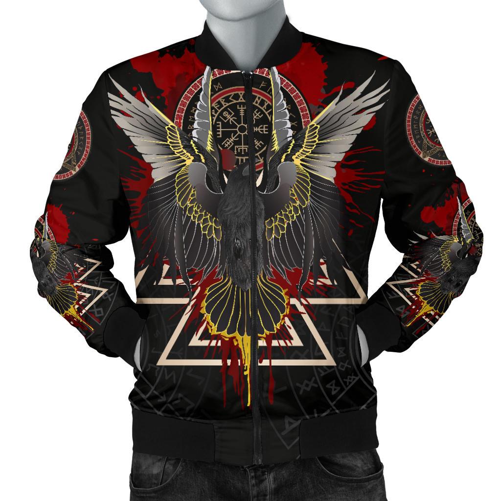 Viking Bomber Jacket Men's Raven Of Odin Special Version RLT12 - Wonder Print Shop