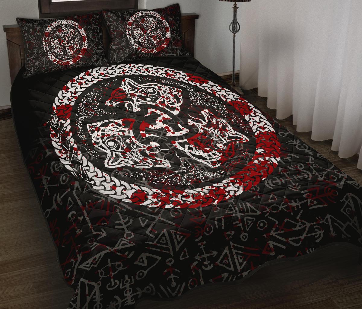 viking-quilt-bed-set-fierce-blood-wolf-symbol-of-a-viking-nordic