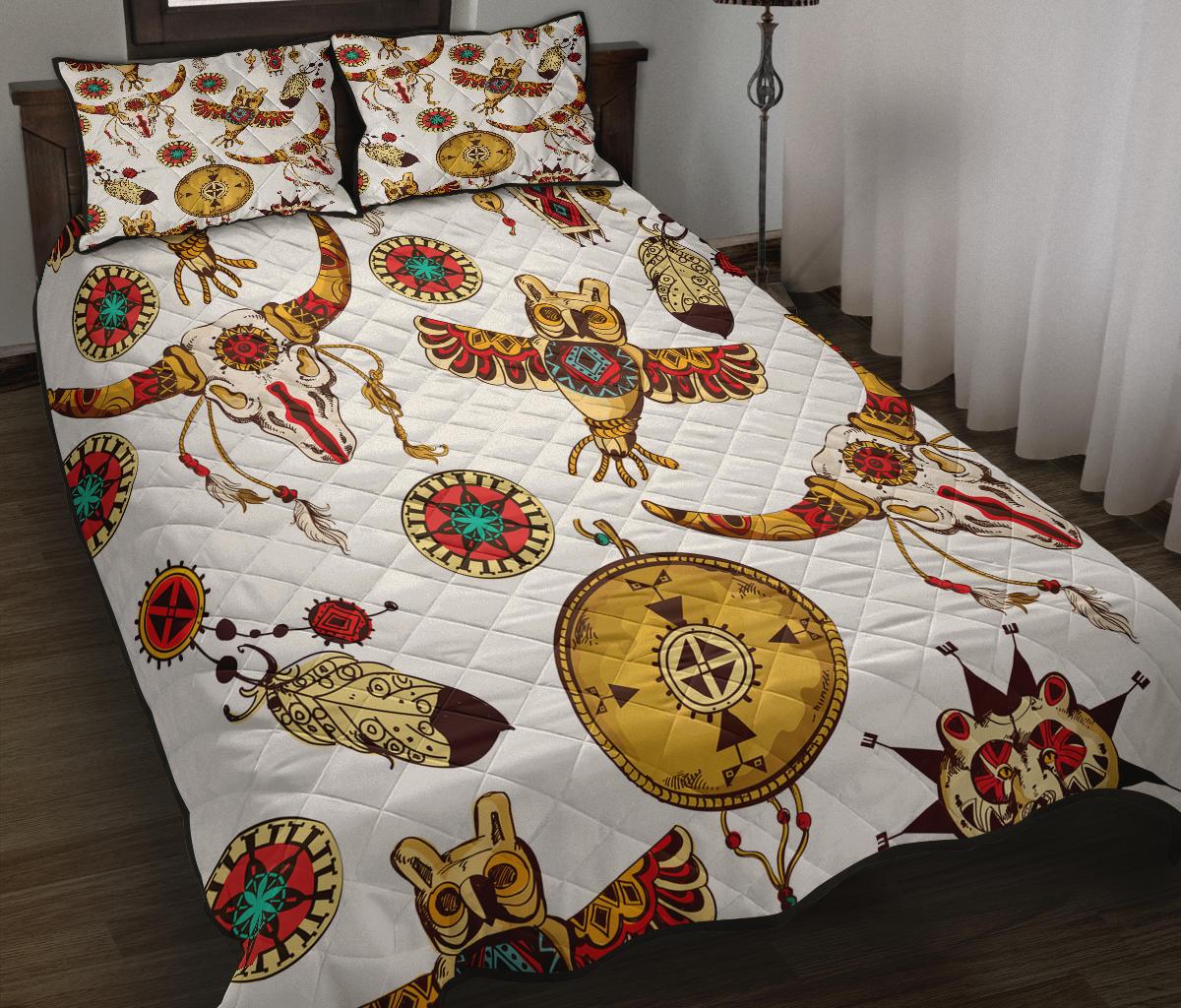 bison-owl-native-american-quilt-bed-set