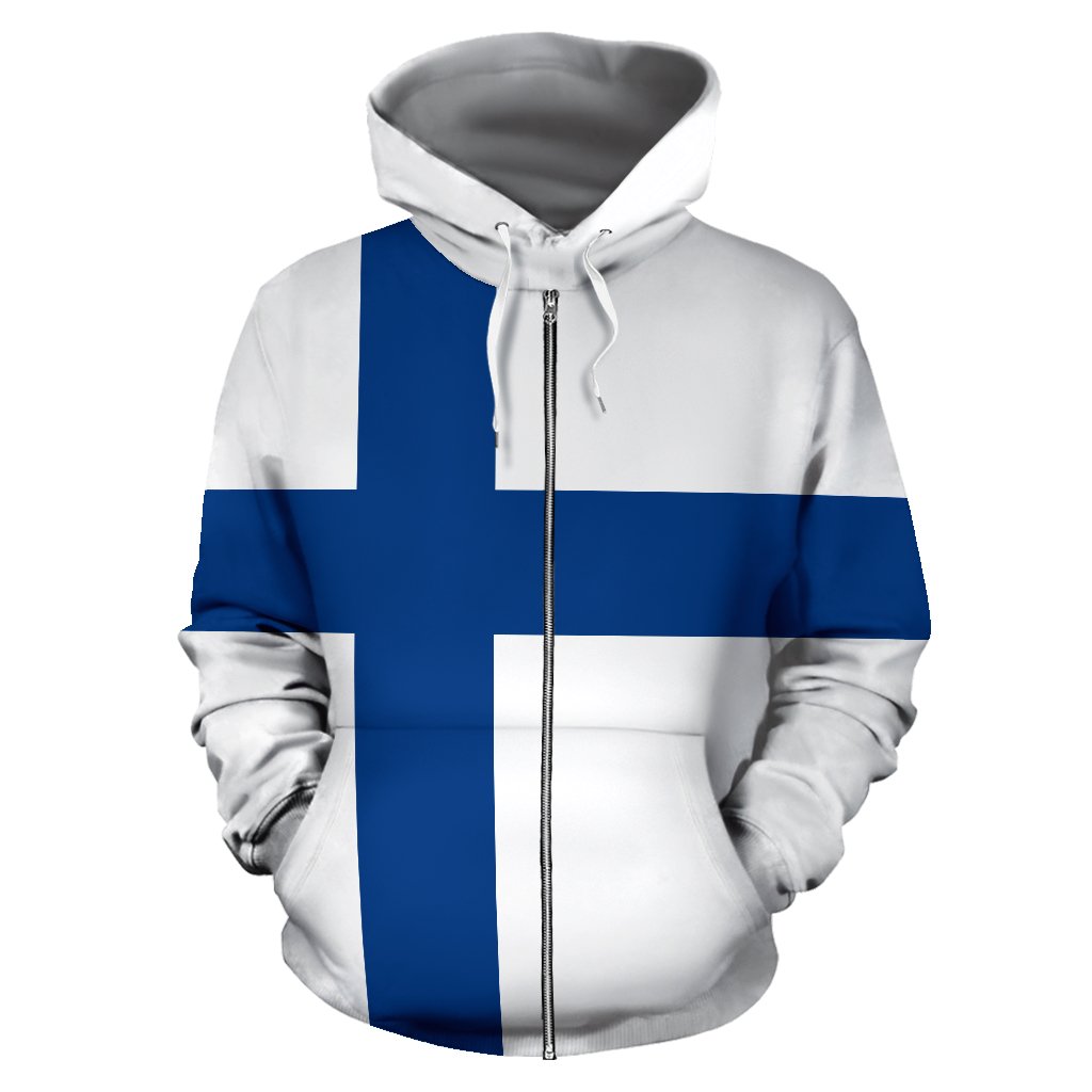 Finland Zip Hoodie Original Flag - Wonder Print Shop