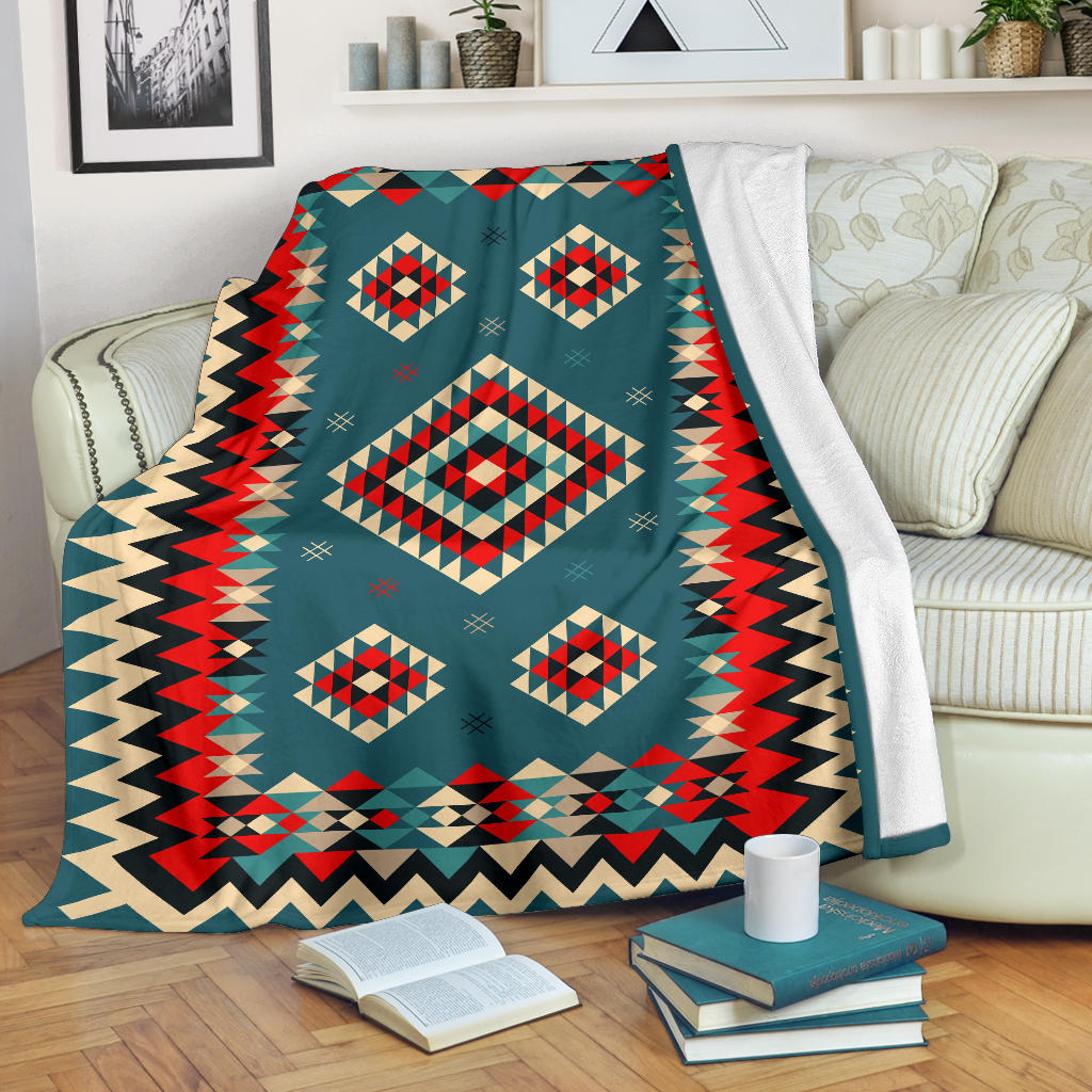 ethnic-geometric-red-pattern-premium-blanket