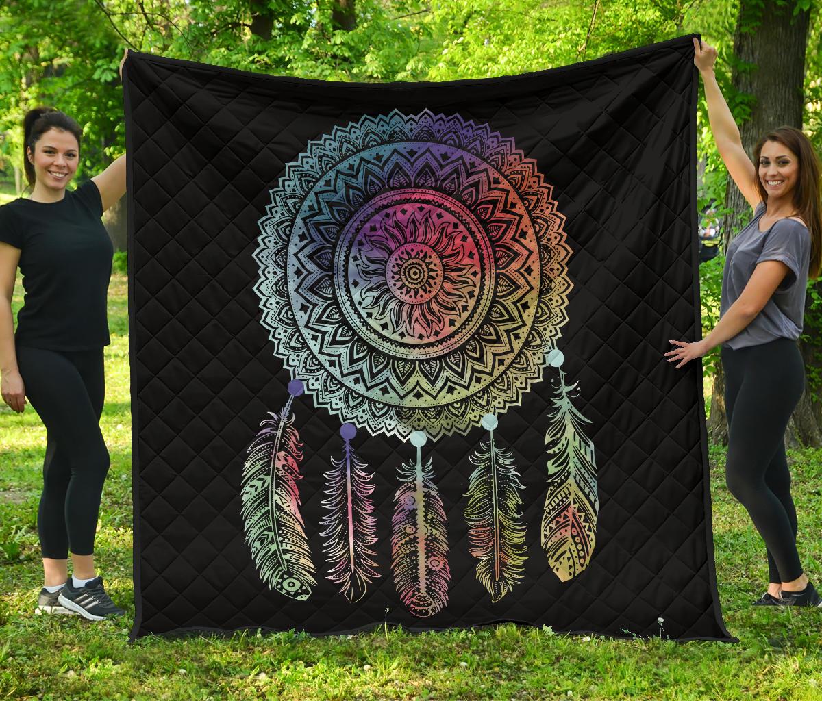 Mandala Dreamcatcher Native American Premium Quilt LT10 - Wonder Print Shop