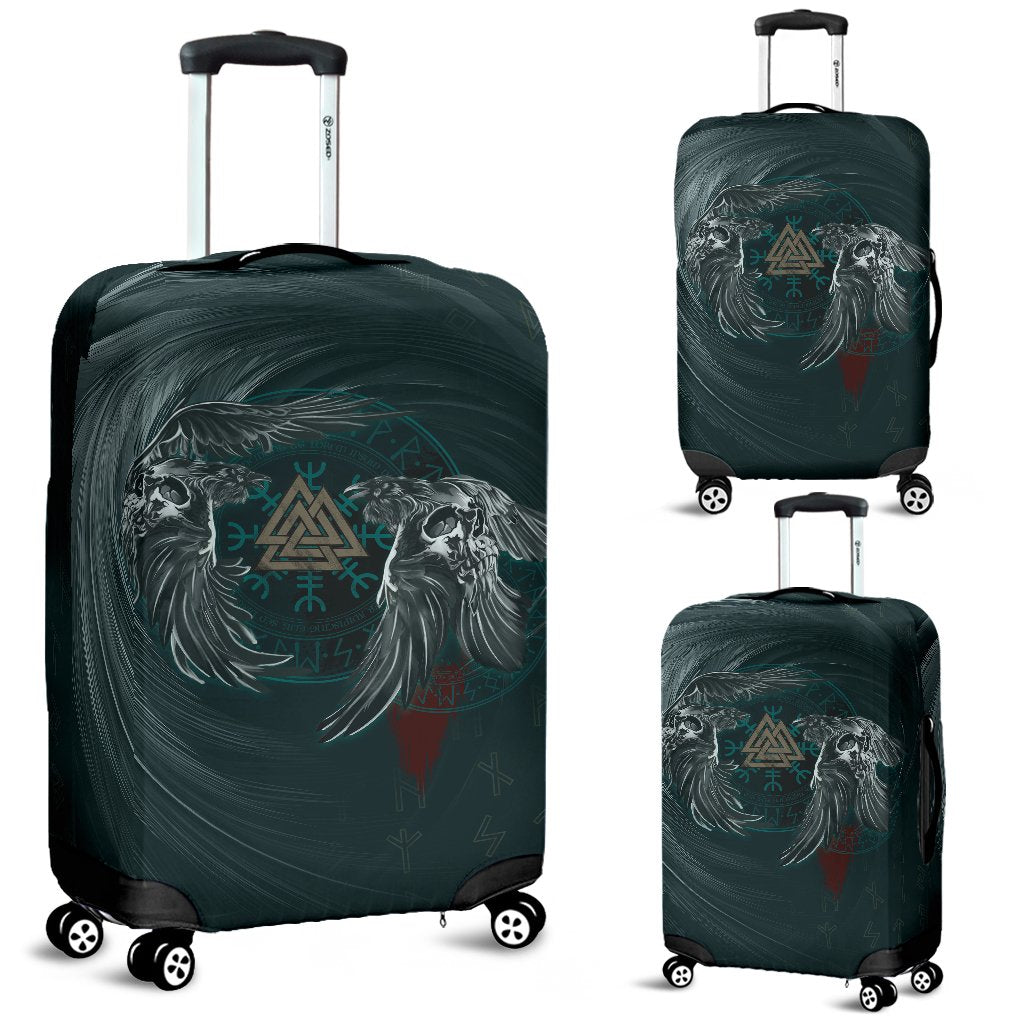 Viking Luggage Covers Ravens Skull Tattoo 9 RLT12 - Wonder Print Shop