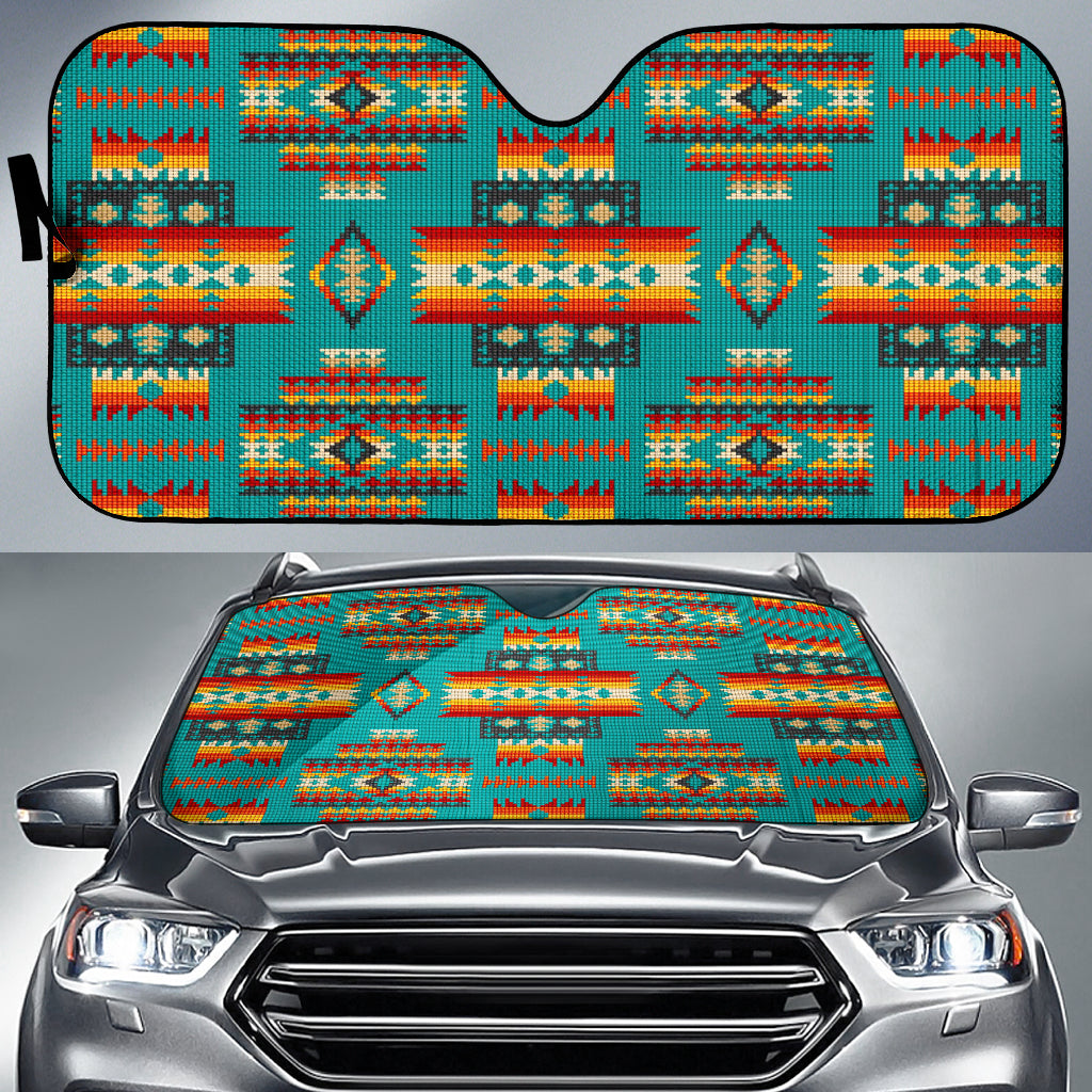 blue-pattern-native-american-auto-sun-shades