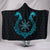 Viking Hooded Blanket, Aegishjalmur Helm Of Awe Blue Edition Collection RLT12 - Wonder Print Shop