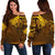 Viking Women's Off Shoulder Sweater - Celtic Dragon Tattoo RLT12 - Wonder Print Shop