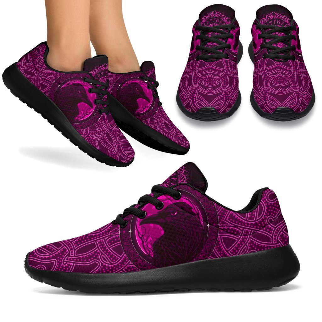 viking-sporty-sneakers-ethnic-odin-raven-pink