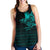 Viking Women's Raceback Tank - The Raven Of Odin Rune Cyan RLT12 - Wonder Print Shop