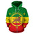 Imperial Flag Haile Selassie of Ethiopia with Lion of Judah Zip Hoodie - Wonder Print Shop