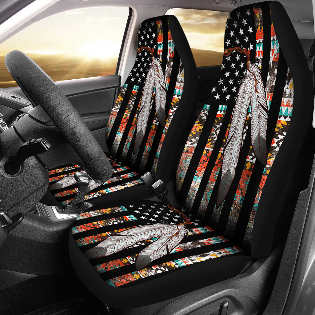 flag-feather-car-seat-covers