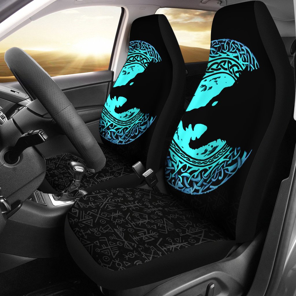 Viking Car Seat Covers Fenrir Norse Wolf RLT12 - Wonder Print Shop