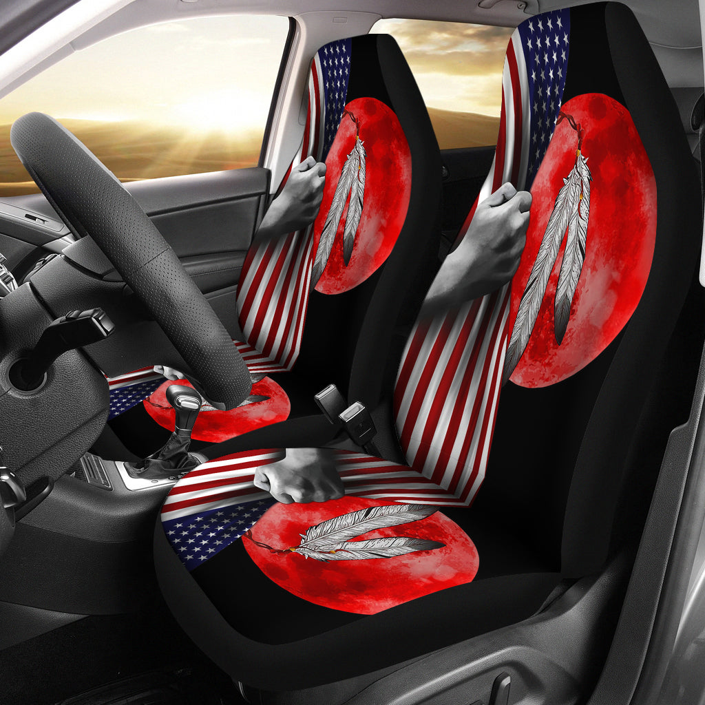 flag-blood-feather-car-seat-covers