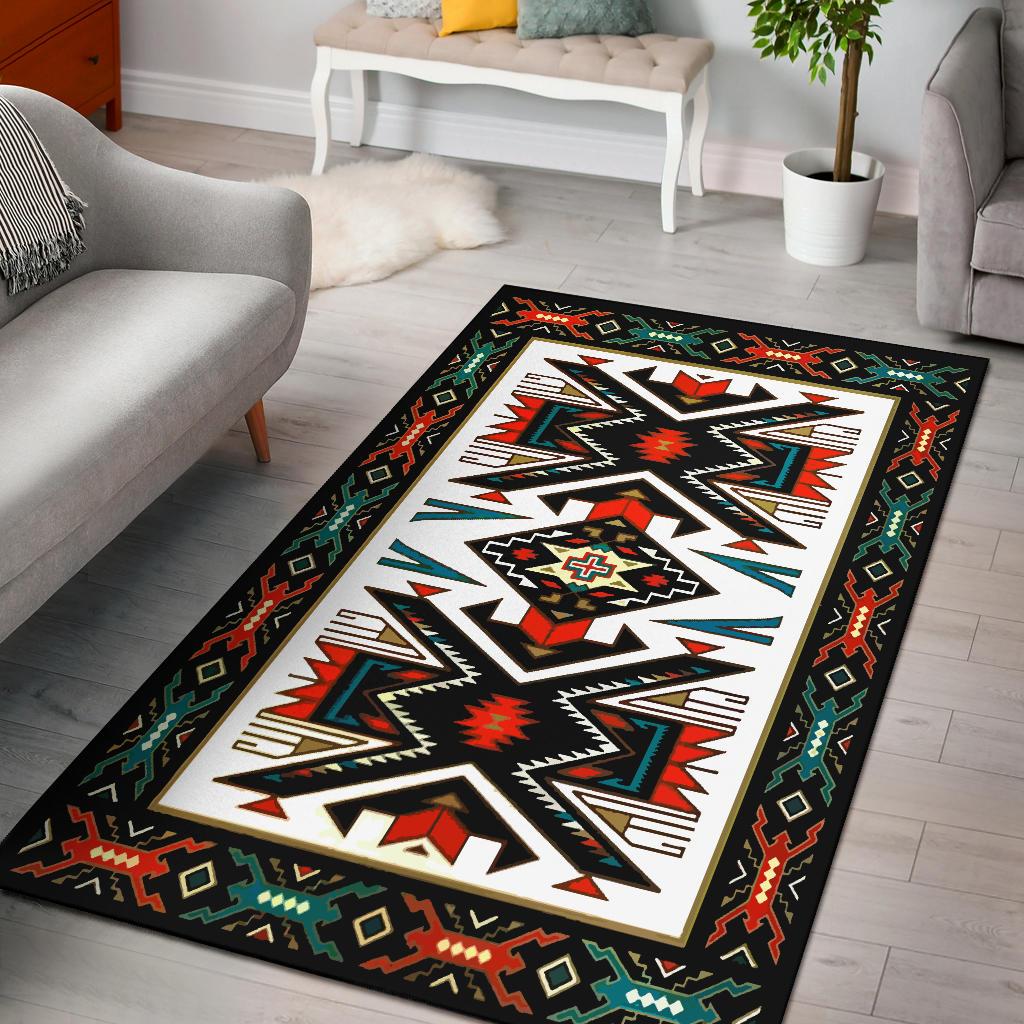 Tribe Coloful Design Native American Area Rug LT10 - Wonder Print Shop