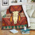 brown-bison-skull-native-american-premium-blanket