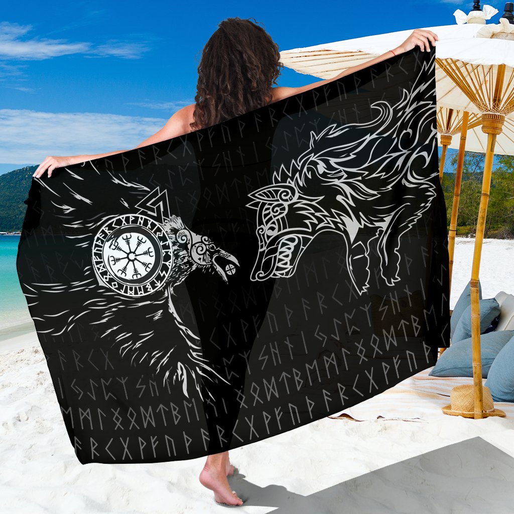 Viking Sarong - Raven and Wolf Special Tattoo RLT12 - Wonder Print Shop