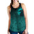 Viking Women's Racerback Tank, Ethnic Odin Raven Cyan RLT12 - Wonder Print Shop