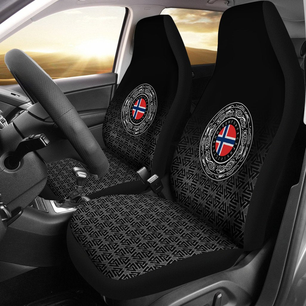 Viking Car Seat Covers Norway Coat Of Arms RLT12 - Wonder Print Shop