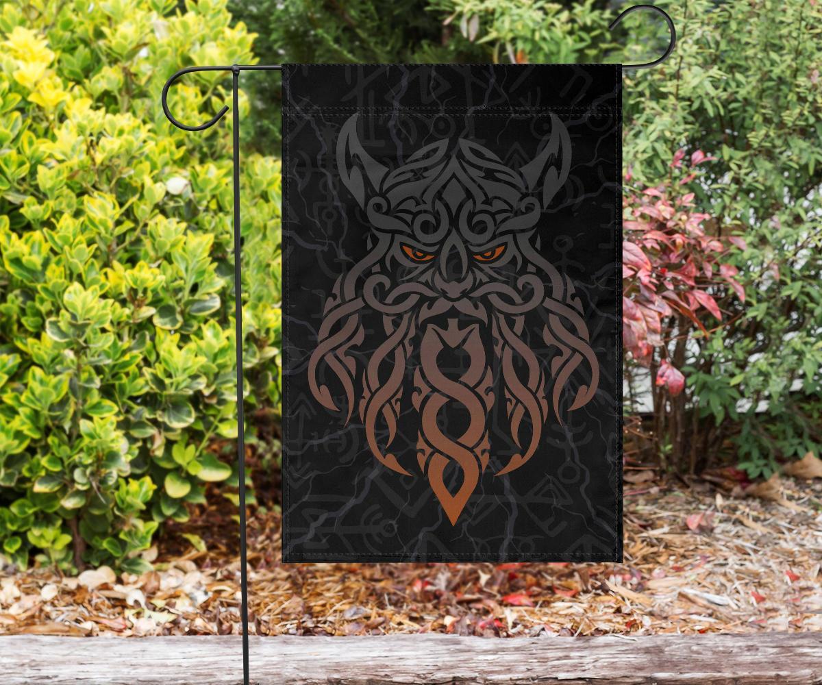 Viking Garden Flag, Odin God Furthark Tattoo Special RLT12 - Wonder Print Shop