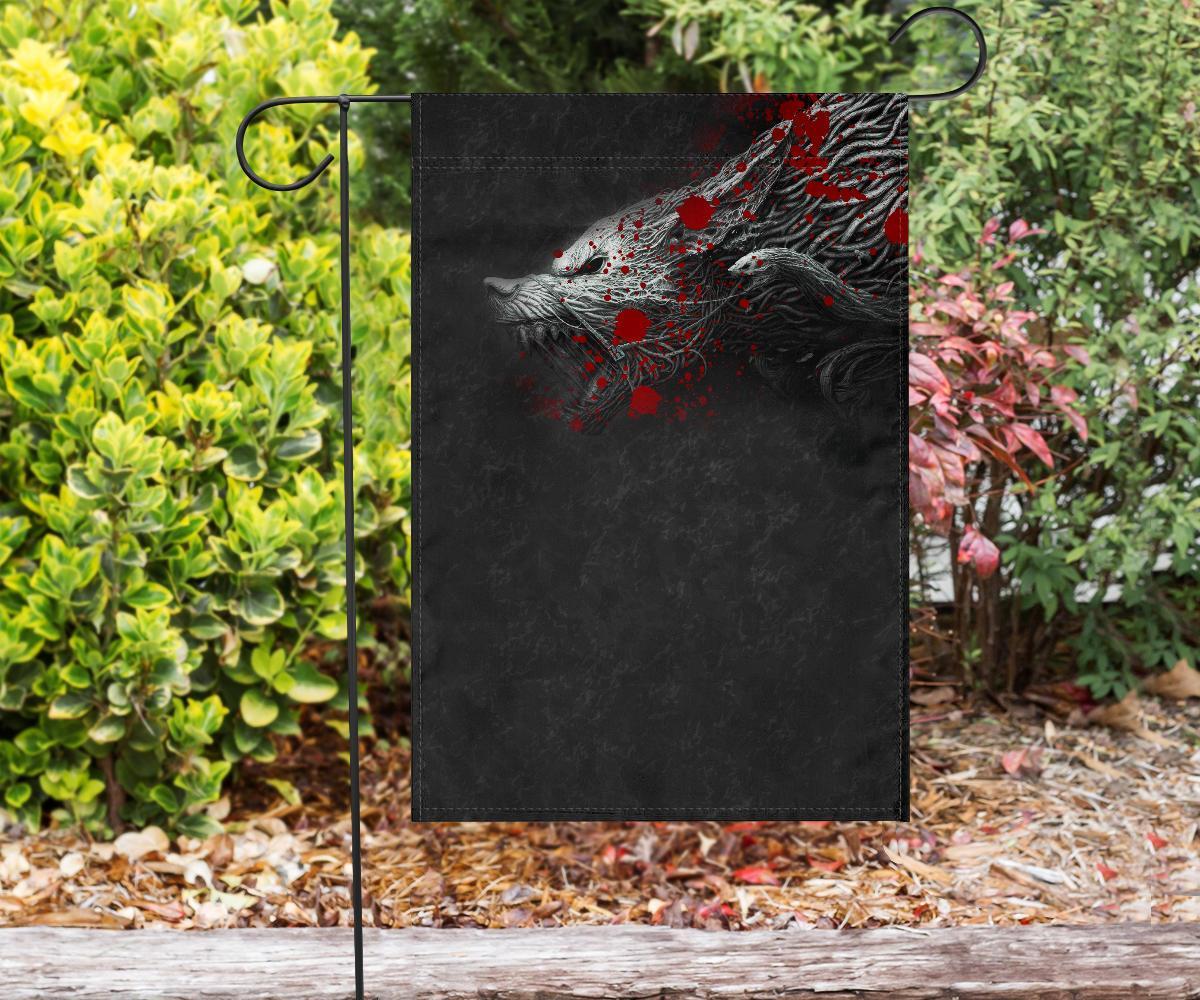 Viking Garden Flag, Fenrir Blood RLT12 - Wonder Print Shop