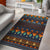 Ethno Brown Blue Area Rug LT10 - Wonder Print Shop