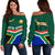 South Africa Rugby Springbok Off Shoulder Sweater - Wonder Print Shop