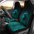 Viking Car Seat Cover, Ethnic Odin Raven Cyan RLT12 - Wonder Print Shop