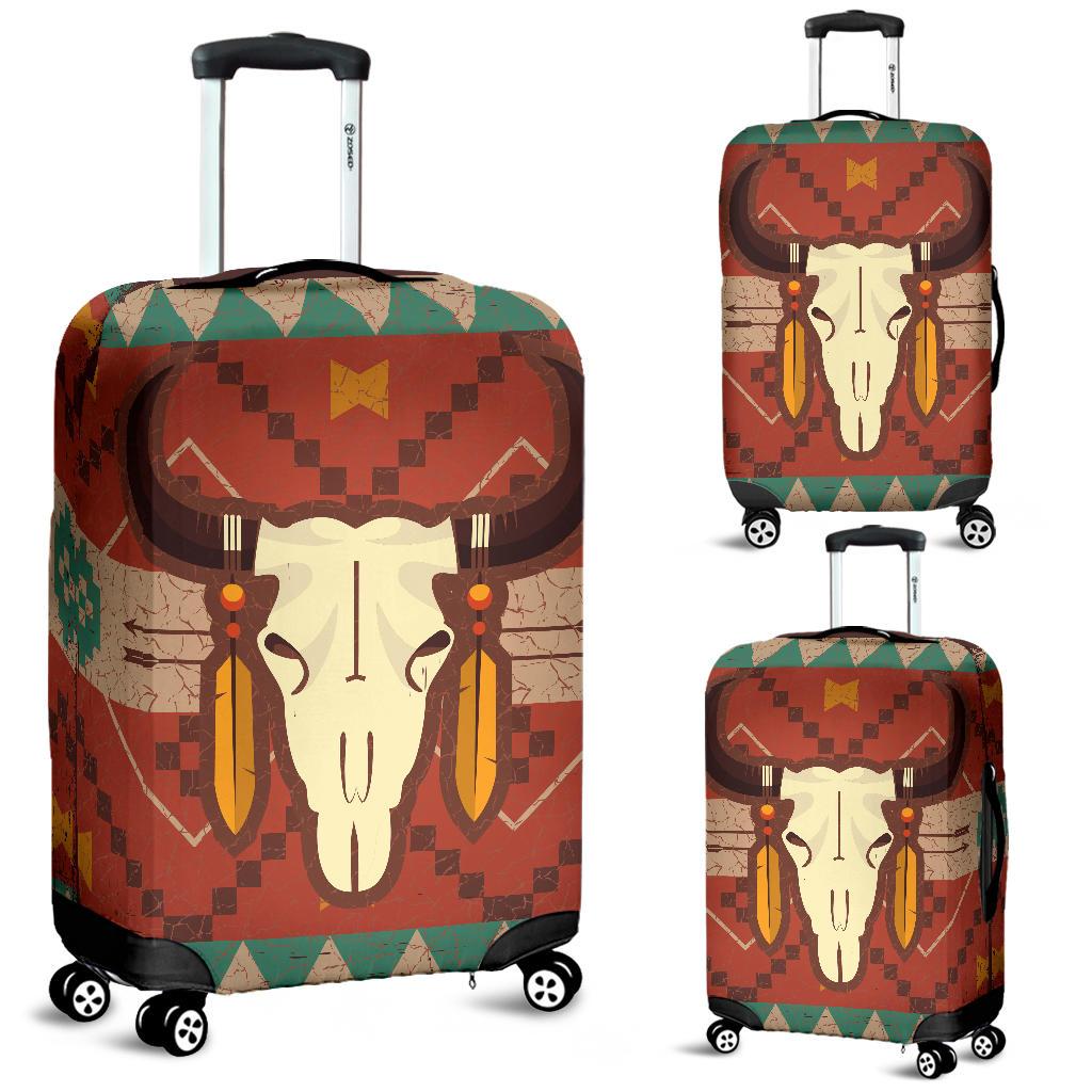 Native American Bison Skull Luggage Covers LT10 - Wonder Print Shop