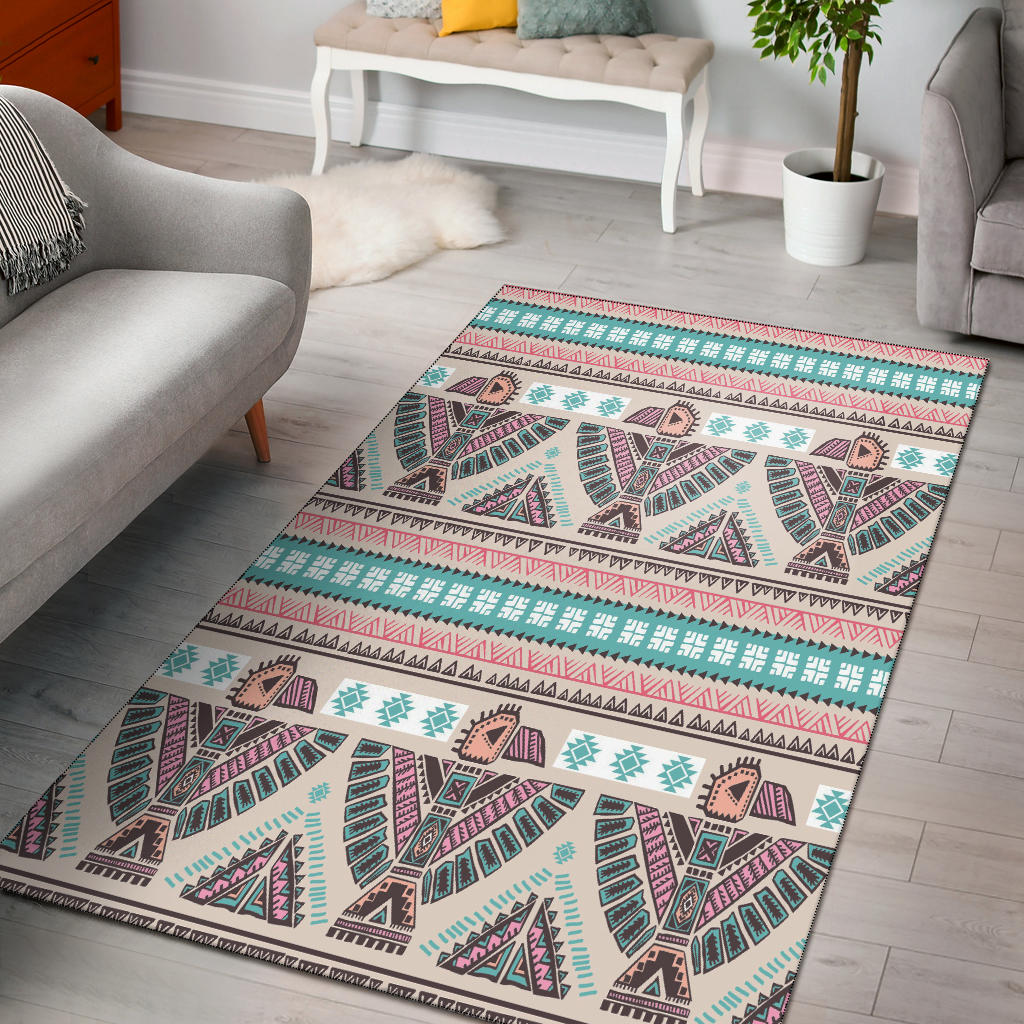 Thunderbird Pattern Pink Area Rug LT10 - Wonder Print Shop