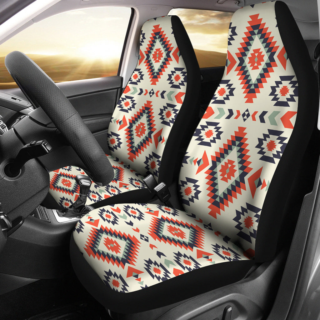 Pink Geometric Pattern Car Seat Covers LT10 - Wonder Print Shop